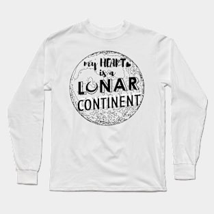 lunar continent black Long Sleeve T-Shirt